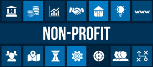 Nonprofit, with various icons
