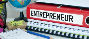 entrepreneur on a binder